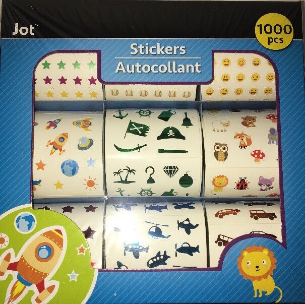 Jot 1000 Pcs Autocollant Assorted StickersRARE VINTAGE COLLECTIBLE