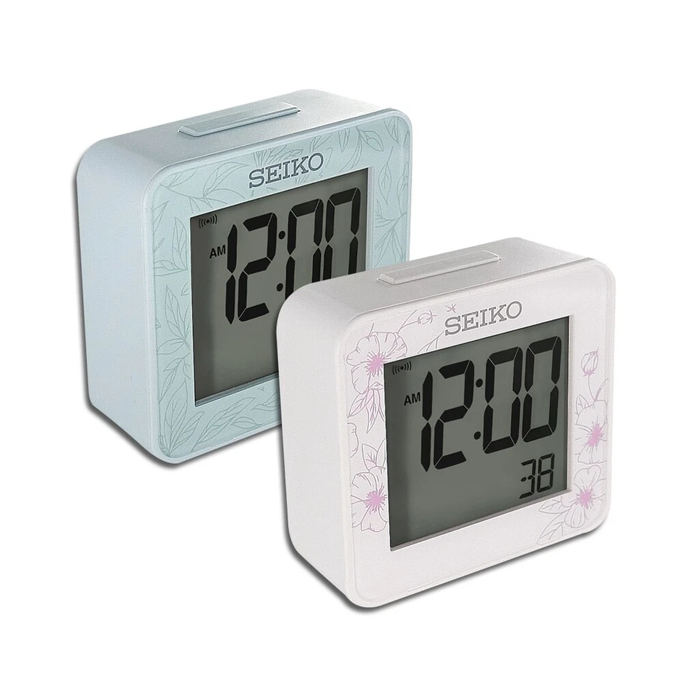 Seiko Digital Stopwatch Beep Alarm Clock QHL097 night light Calendar 12hr/24hr - Image 4 of 4