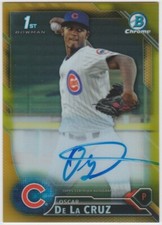 2016 Bowman Chrome 1st CPA-OD Oscar De La Cruz Auto Gold Refractor 24/50 Card