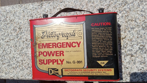 Vintage 50s Dictograph Emergency Power Supply No.G—991A Security System