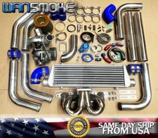 Blue For Focus Zetec Zx3 Zx5 Svt 2.0l T3t4 Turbo Kit Manifold Intercooler Bov