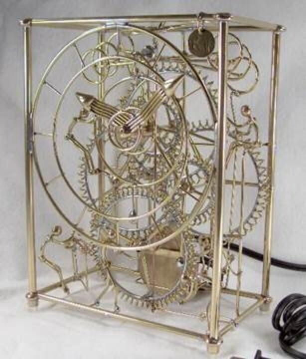 $2500 6 Man/Person Kinetic Brass Sculpture Clock byKinetico