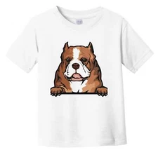 American Bully Dog Breed Popping Up Cute Infant Toddler T-Shirt v2