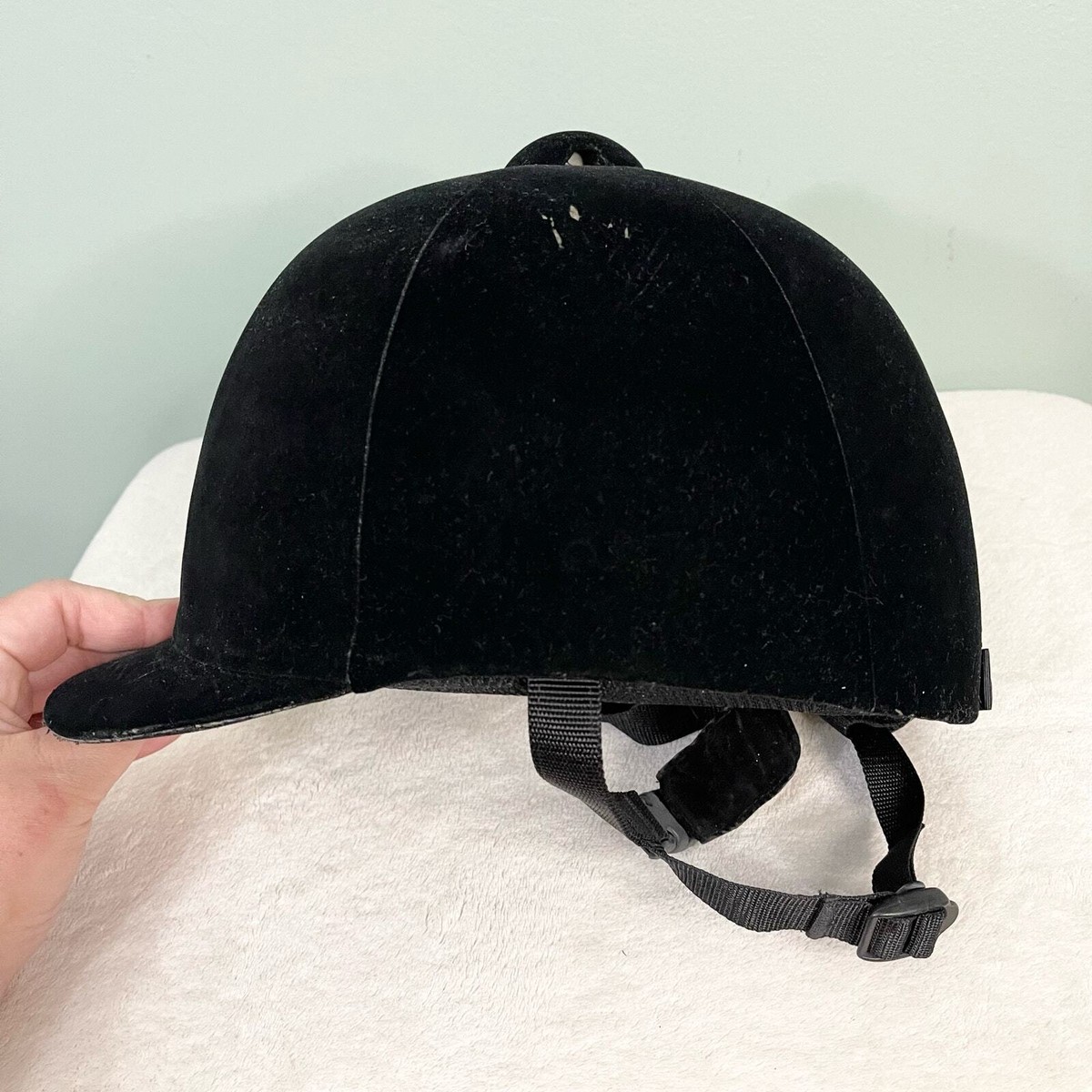 International Riding Helmet (Women’s) in Black Velvet IRH International Horse Riding Unisex Womens Mens Helmet  main image 2