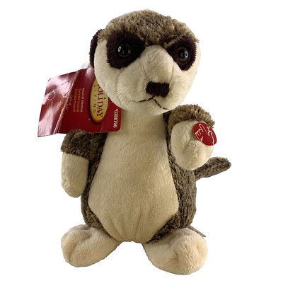 New NWT Holiday Living Musical Meerkat Plush Stuffed Animal Realistic 9'' Zoo