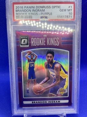 2016 Panini Donruss Optic Brandon Ingram Rookie Kings Purple PSA 10 Gem Mint SP