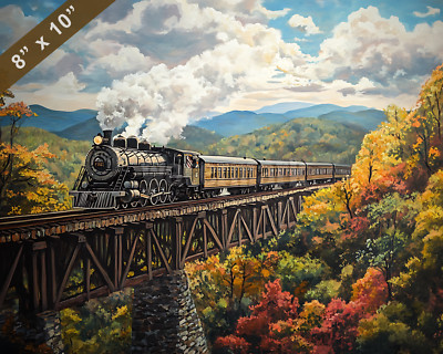 Historic railway in the Blue Ridge Mountains oil painting 8x10 Print 9.33.51AM 8