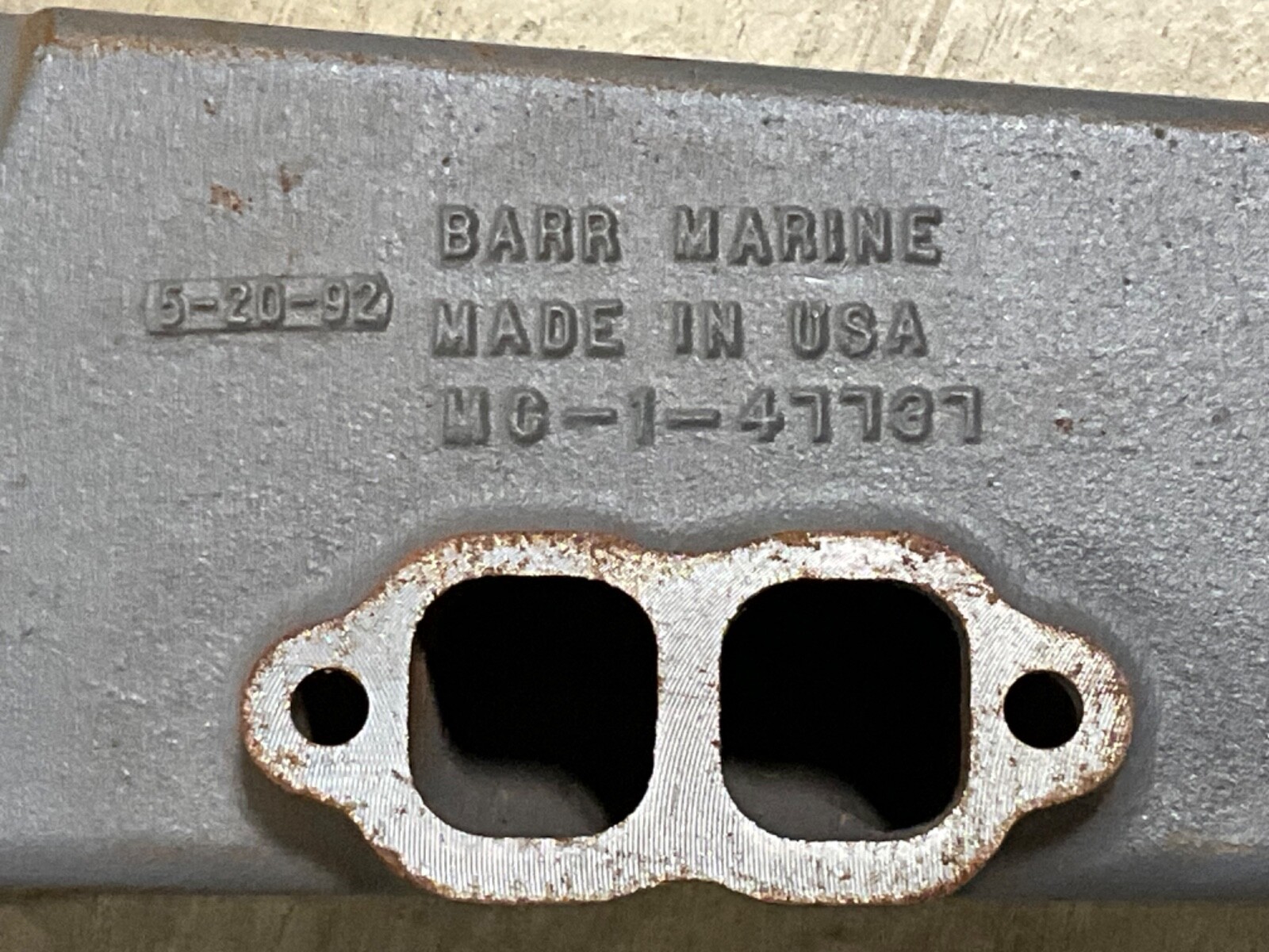 BARR MARINE EXHAUST MANIFOLD MC147737, NEW OLD STOCK, SHELF WEAR eBay