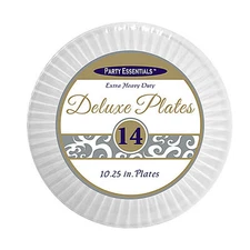 1 Party Essentials 10.25in. Deluxe Dinner Plates-Clear 14 Ct.
