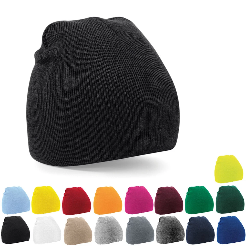 STRICKMÜTZE WINTERMÜTZE Beanie Doppellagiger Strick NEU Beechfield CB44