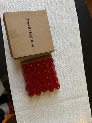 Christmas Led Light Bulb  C7 Brand New 25pcs Red Worms Light