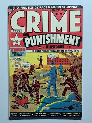 CRIME AND PUNISHMENT #24 VG+ (4.5) MARCH 1950 LEV GLEASON