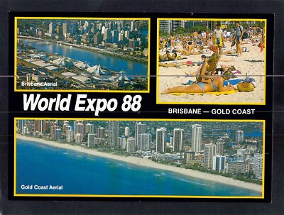 E8688 Australia Q Brisbane Gold Coast World Expo 88 postcard