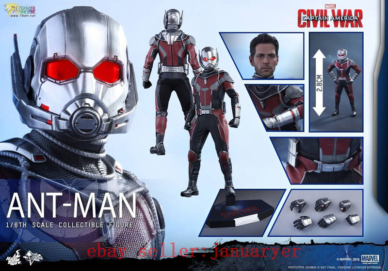 Hot Toys Mms362 1/6 Captain America 3 Civil War Ant-Man 2.0 Action 