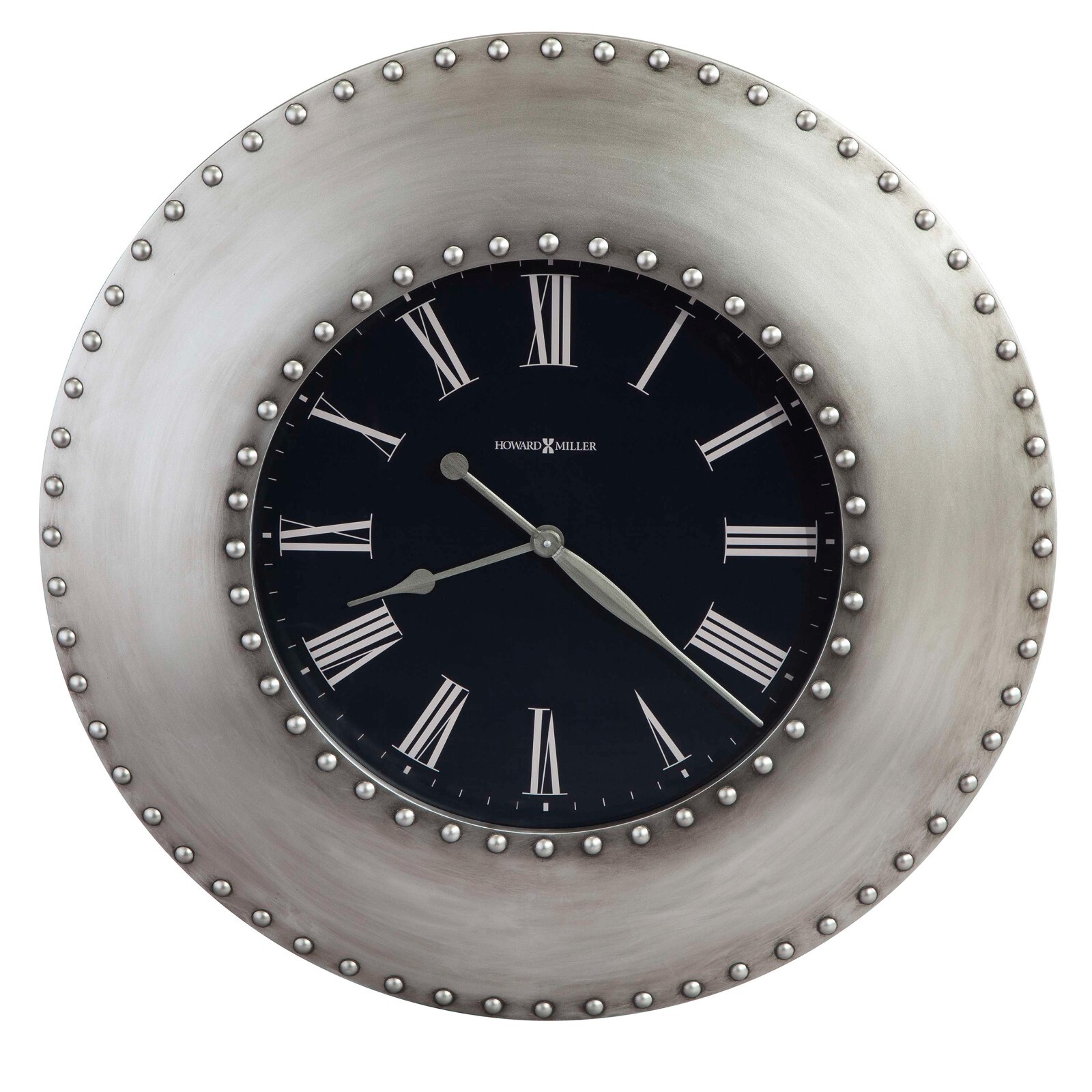Howard Miller Bokaro 33" Wall Clock 625610 Oversized Decorative Nailheads Circle