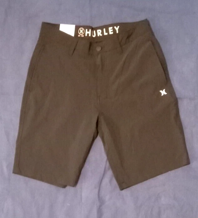 NEW + TAGS Hurley Hybrid Walk Shorts Black Quick Dry Stretch Men's Size 30