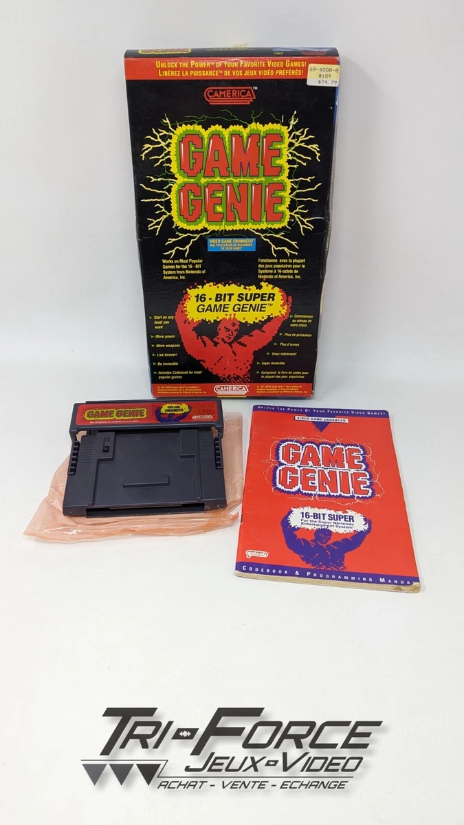 Super Game Genie Super Nintendo SNES Authentic CIB Complete BLACK