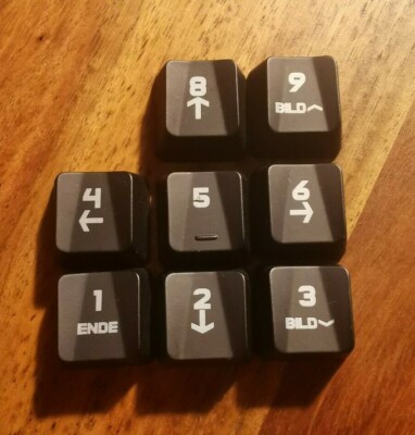 Original Tastenkappen für Logitech Orion Spark G910 Numpad  1 2 3 4 5 6 8 9