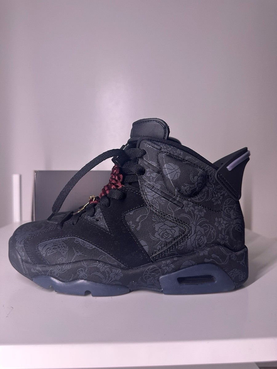 Women Air Jordan 6 Retro Singles Day Triple Black Size 5.5