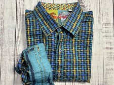 Mens Robert Graham Shirt Sz XL EXCELLENT Condition Button Down 0697