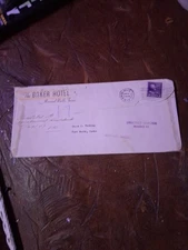 The Baker Hotel Mineral Wells Tex Vintage Collectable Envelope With 3 TJ Stamp