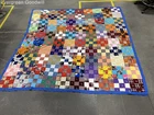 multi-colored patchwork quilt ( Blanket SZ-85''x88'') used