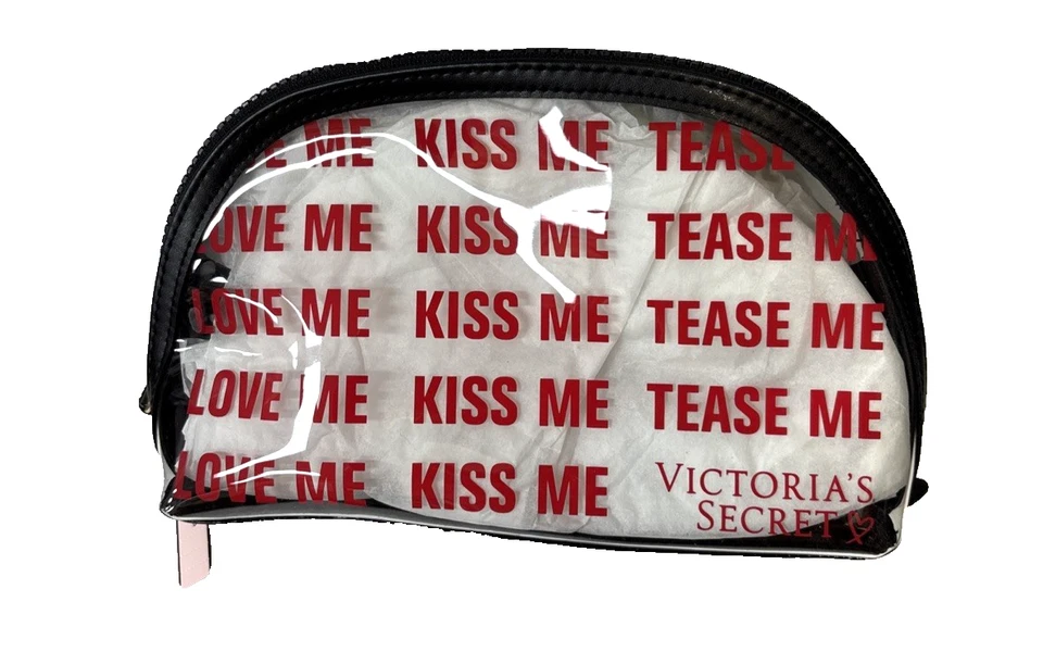 BOLSO DE BELLEZA Victoria's Secret Love Me Kiss Me Tease Me Maquillaje Viaje COSMÉTICOS  Foto 4 de 4