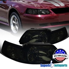 Fits 1999-2004 Ford Mustang V6 Gt Headlightscorner Lamps Smoke Tint