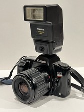 Canon EOS Rebel II 35mm Film SLR Camera W/ Canon EF 35-80mm Lens  Flash TESTED
