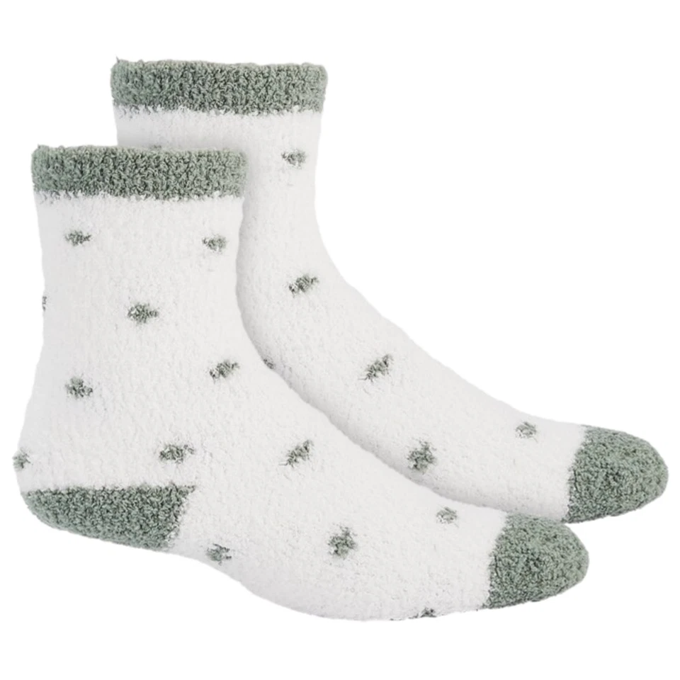 Paquete de 2 calcetines CHARTER CLUB para mujer mantequilla difusa talla única verde blanco árboles de Navidad Foto 2 de 4