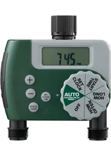 Orbit 58910 2 Outlet Programmable Hose Faucet Timer - Green