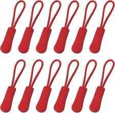 20PCS Bright Zipper Puller Helper Red Nylon Pulls Tab for Backpacks