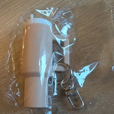 Mini Tumbler Keychain , Stanley Chapstik  Holder, Mini Cup Keychain Beige