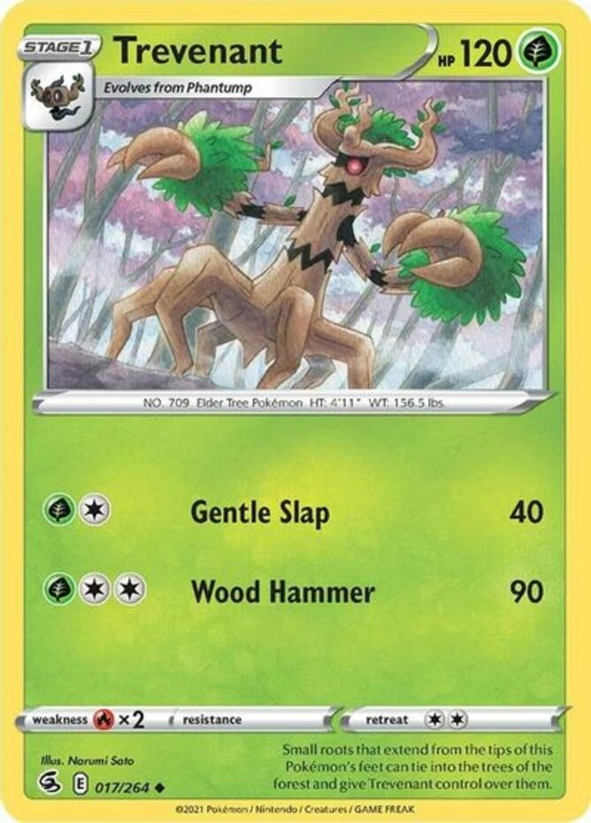 Trevenant - 017/264 - Uncommon (Near Mint) Fusion Strike - Grass Pokémon