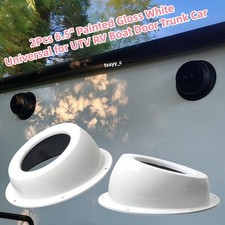 6.5" White Angled Speaker Enclosures Pods Door Trunk House Boat Car UTV RV Mount