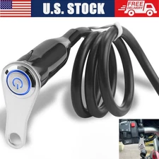 Blue LED Motorcycle ON+OFF Handlebar Mount Push Button Switch 12V Fog Headlight