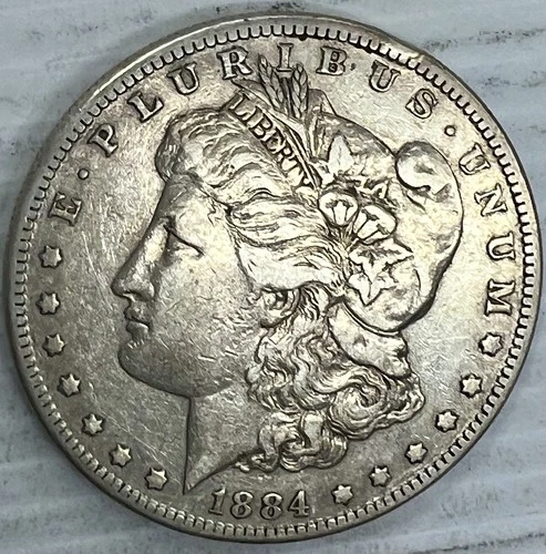1884S Morgan Silver Dollar Uncertified Extra Fine - About Uncirculated Condition