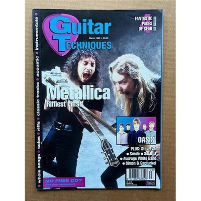 METALLICA GUITAR TECHNIQUES MAGAZINE MARCH 1995 - METALLICA COVER + FEATURE (NO 