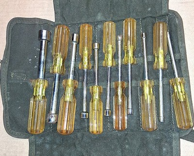Amalite Nut Driver Set 11 Pieces with Pouch 6 Point Drivers