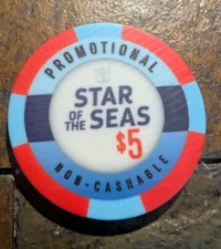 Star Of The Seas Royal Caribbean Promotional $5 Casino Chip