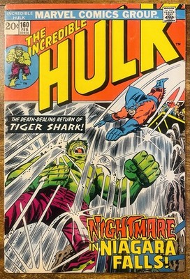 THE INCREDIBLE HULK 160 HIGHER GRADE HERB TRIMPE TIGER SHARK COVER MARVEL 1973