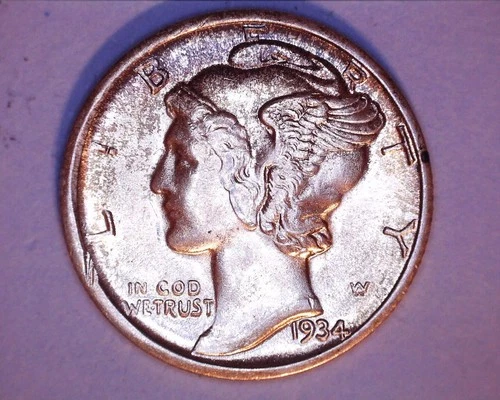 1934-D MERCURY DIME CH/BU *** 301-6A