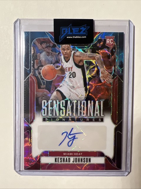 2024-25 Prizm Basketball Sensational Signatures Keshad Johnson Nebula 1/1 Auto