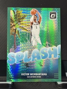 2024-25 Panini Donruss Optic Green Hyper Splash Prizm 170/249 Victor Wembanyama