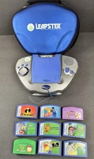LeapFrog Leapster Learning System w/ 9 Game Cartridges & Carry Case Untested 