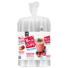 Member's Mark Clear Plastic Cups 16 oz., 132 ct, with Free Shipping in USA.