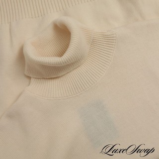 #1 MENSWEAR LNWOT GRP Toscana Made in Italy Cream Vanilla Turtleneck Sweater 5