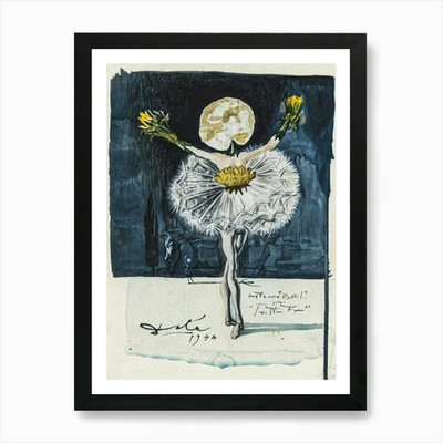 Salvador Dali Poster ''Une Kostüm'' gerahmtes Wandbild Poster Leinwanddruck Bild