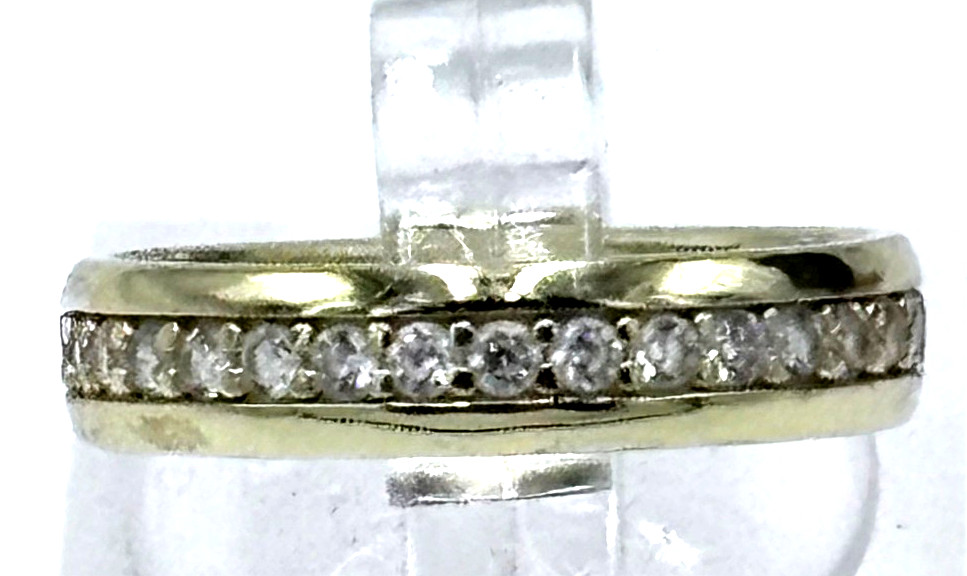 Taufring 0,925 Sterlinsilber vergoldet Zirkone Größe 48