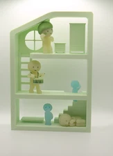 Smiski House Display Shelf with Furniture (10x8x2) Minty Green Color